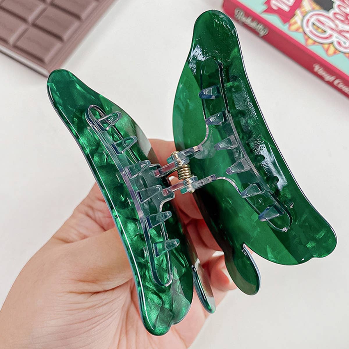 CHRISTMAS CARTOON PRINT SANTA HAT HAIRPIN_CWAHA1581