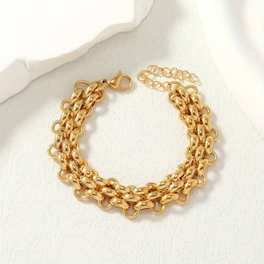VINTAGE VACUUM PLATED 18K GOLD BRACELET