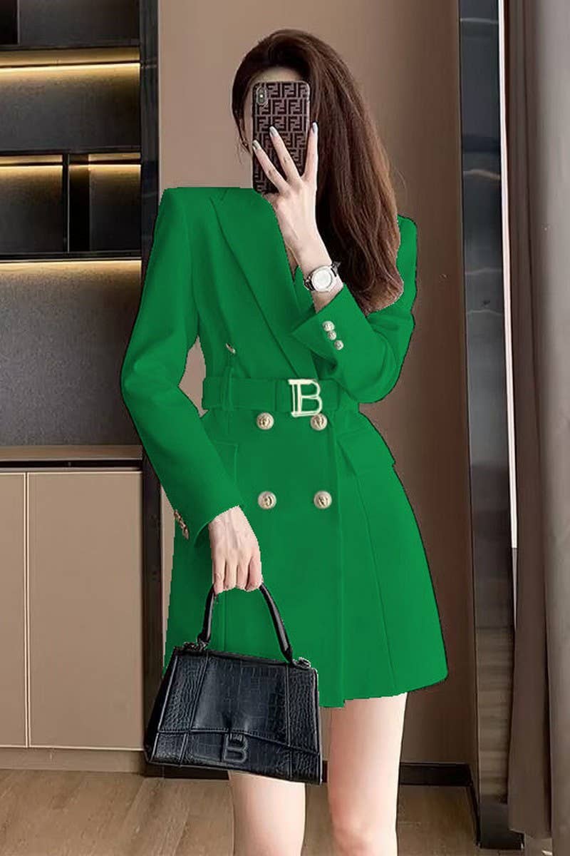 CWOBL00205_NEW SPRING FRENCH STYLE DOUBLE-BREASTED SUIT JACK