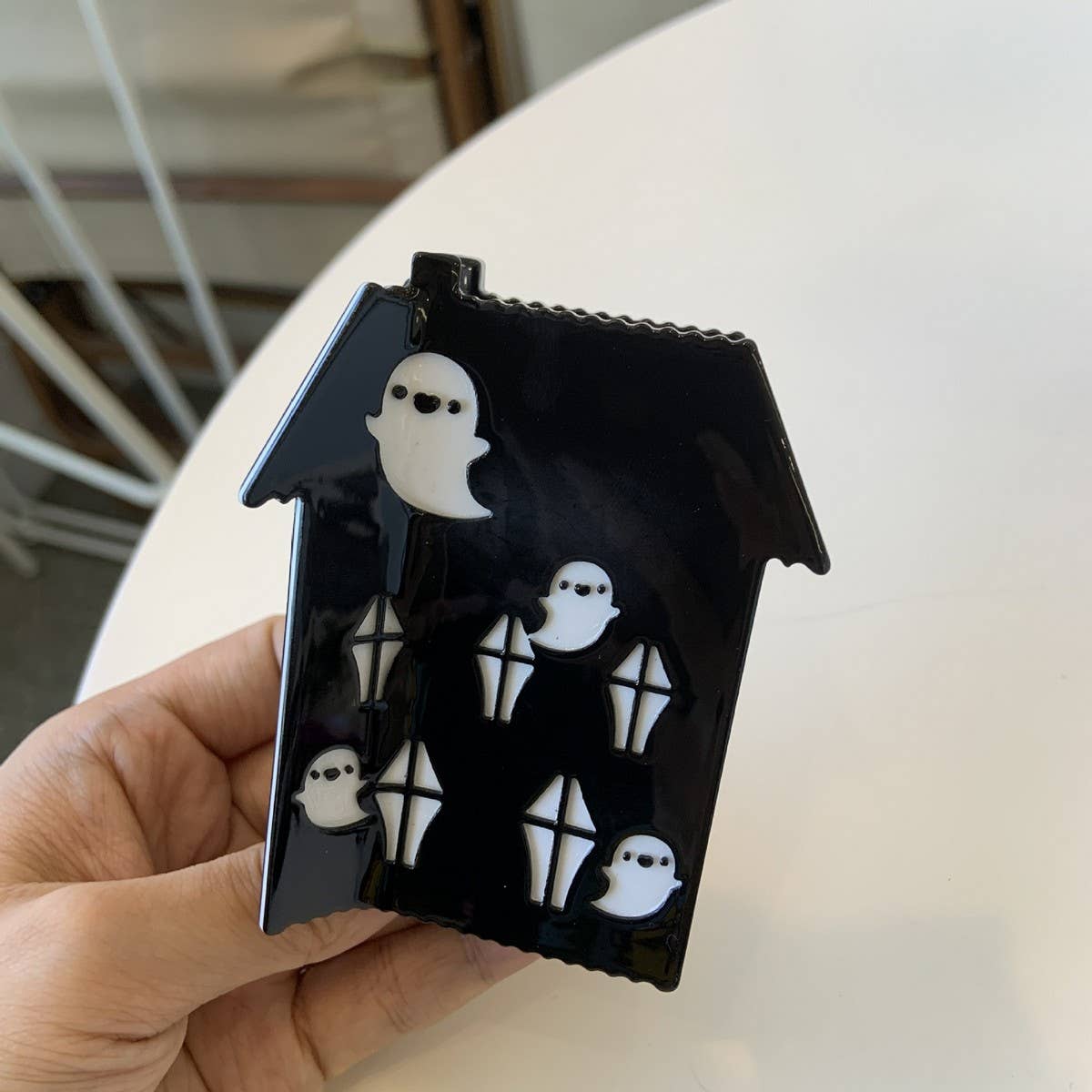 Halloween Pumpkin- Skull and Bat Hair Clip