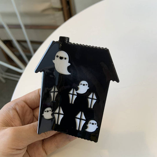 Halloween Pumpkin- Skull and Bat Hair Clip