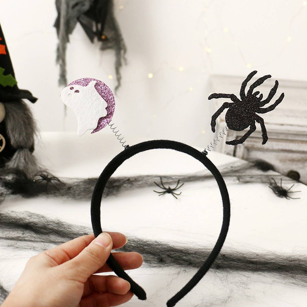 Cute Halloween Headband with Spider & Ghost_CWAJE05367