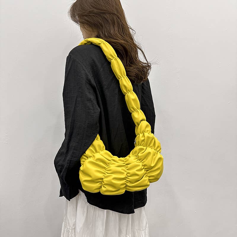 Cloud bag pleated underarm bag sponge bag