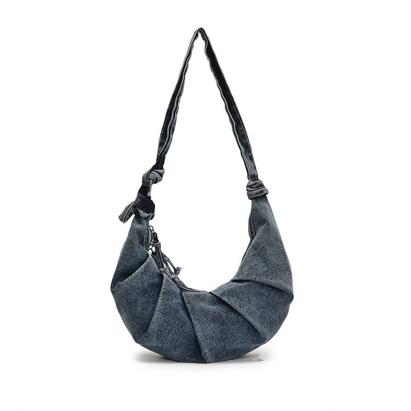 Creative fashionable pleated single-shoulder bag