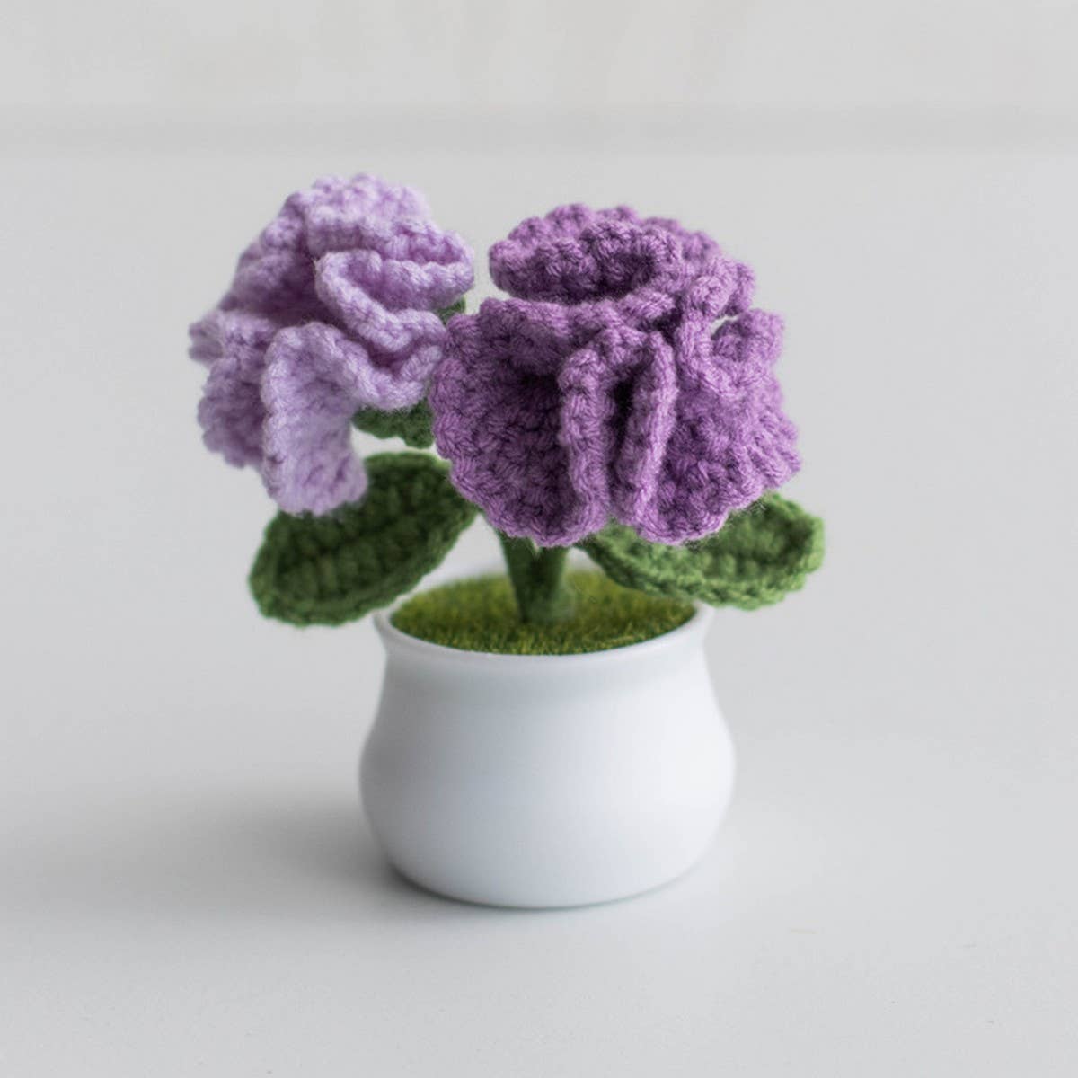 CWMM9282_HAND-KNITTED DOUBLE-HEADED CARNATION POTTED PLANT