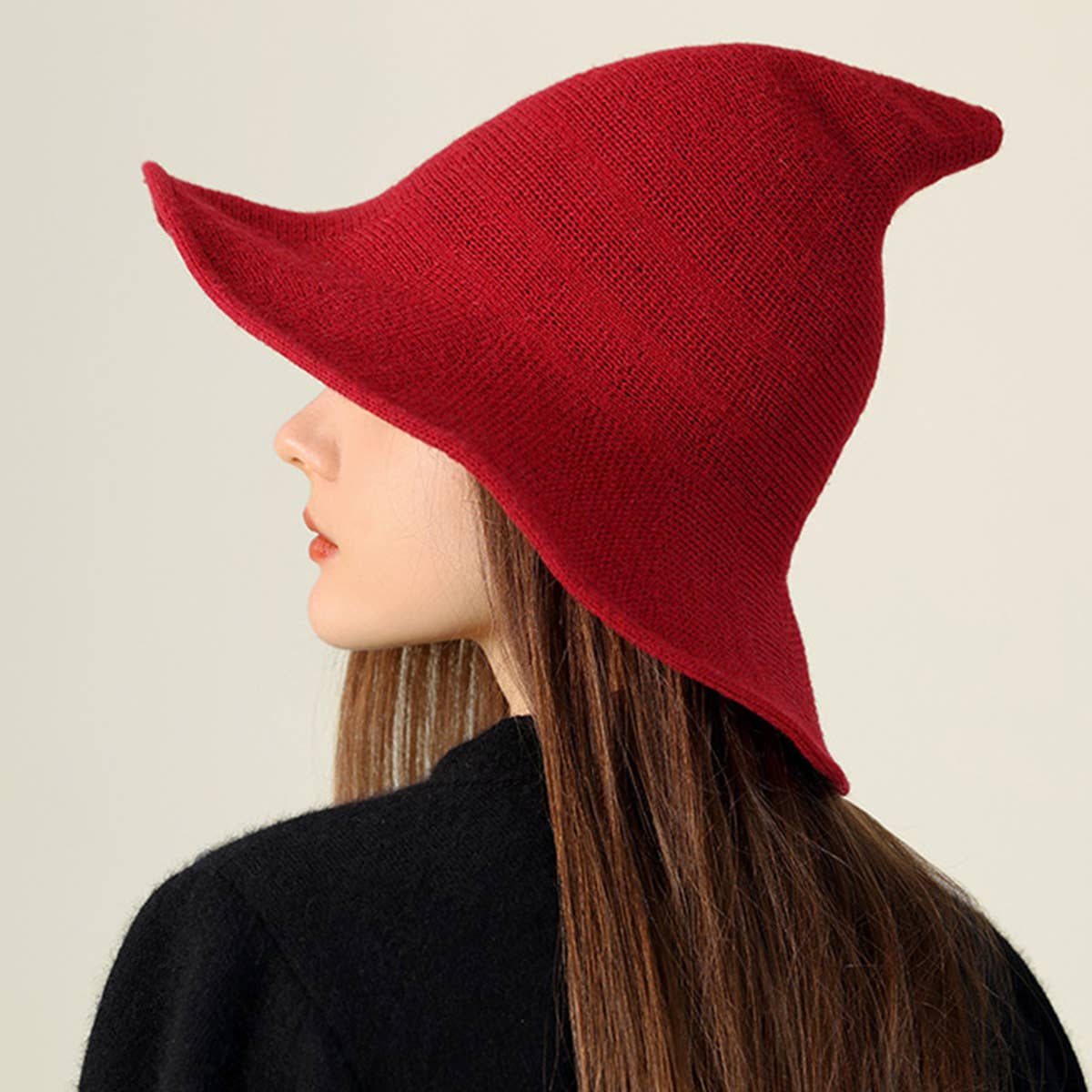 Halloween Pointed Witch Hat, Knit & Foldable_CWAH0617