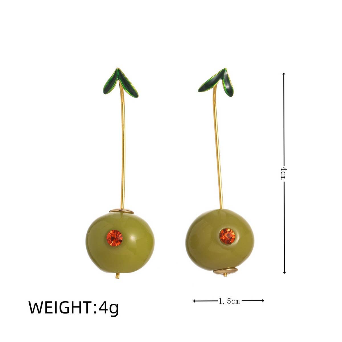 Fresh Fruit Veggie 18K Gold Plated Earrings