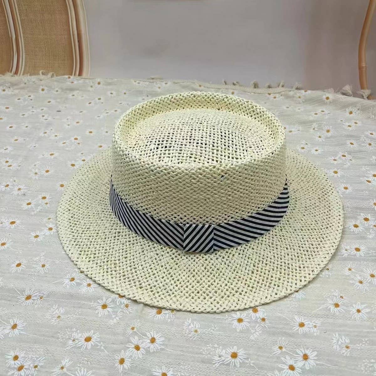 Women's Fashion Sun Protection Hollow Flat Cap_CWAH3560