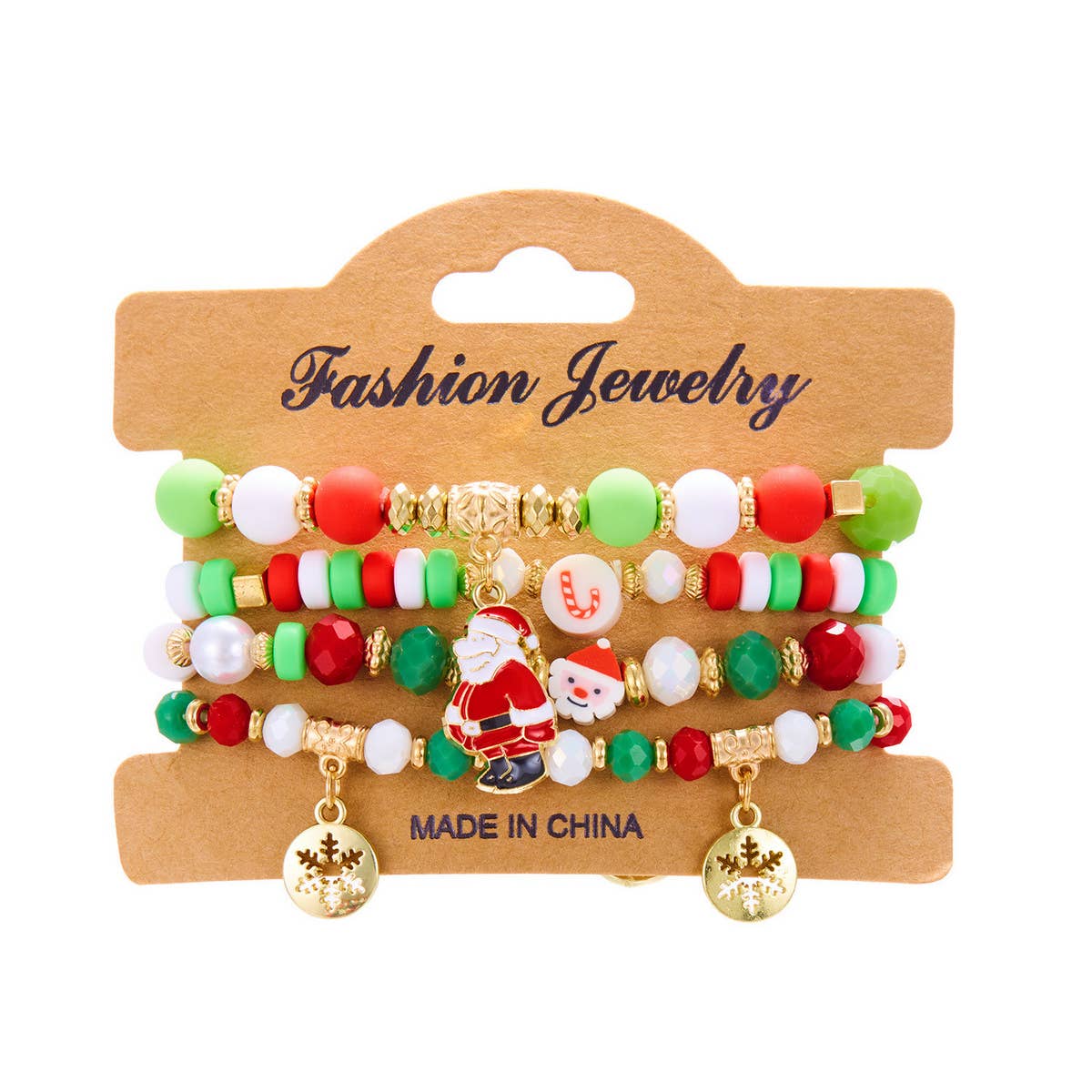 CHRISTMAS COMBINATION COLORFUL ELASTIC BRACELET