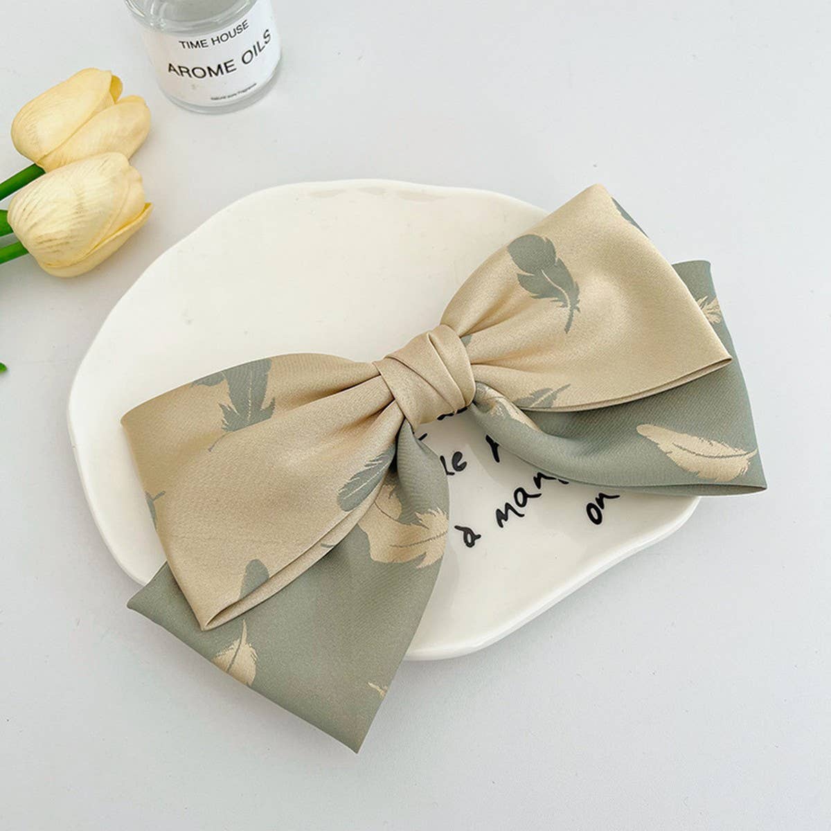 FRENCH GIRL SWEET PRINTED BOW HAIRPINS_CWAHA1191