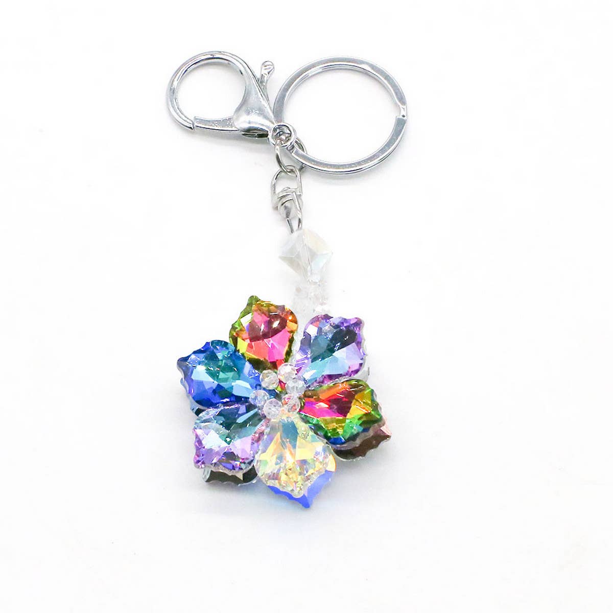 COLORFUL CRYSTAL FLOWER KEYCHAIN