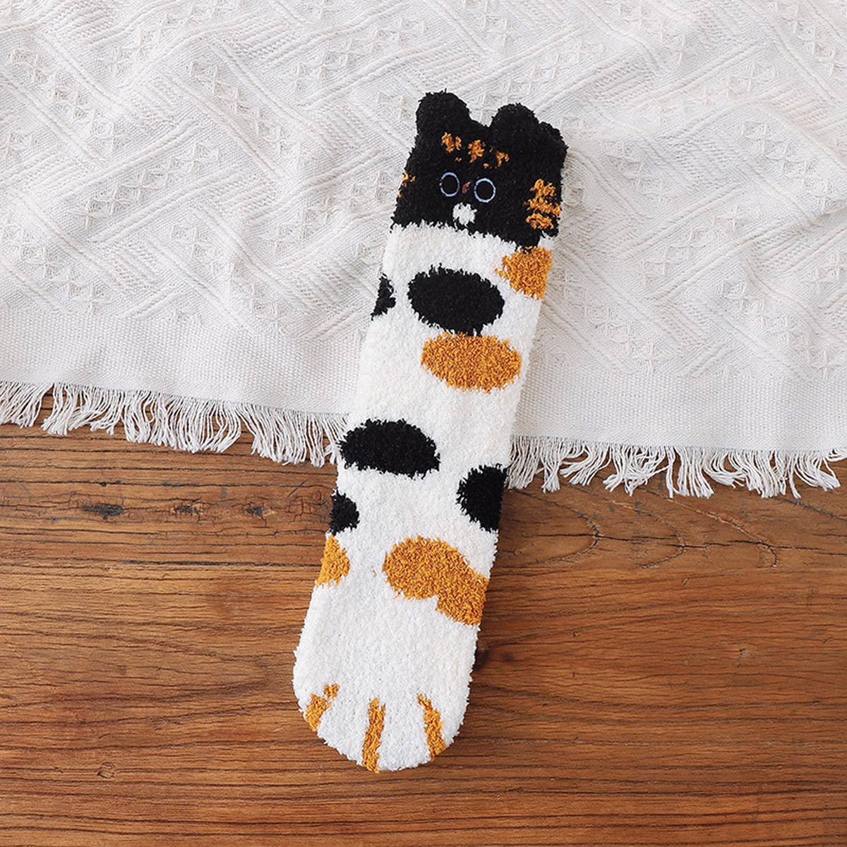 WARM FLEECE CARTOON MID-CALF SOCKS