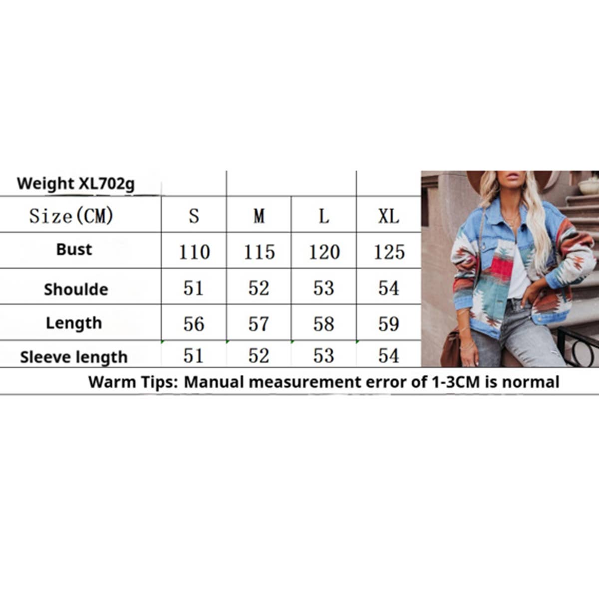 Women??¢s Short Colorblock Washed Denim Jacket_CWOCO1200