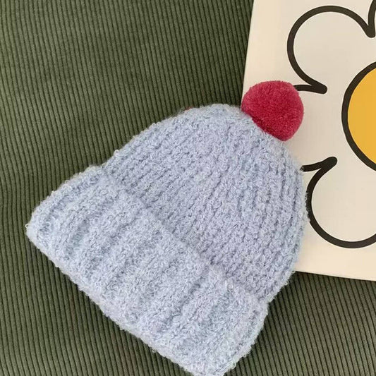 CHILDREN'S CUTE COLORFUL BALL SOFT KNITTED HAT_CWAH2930