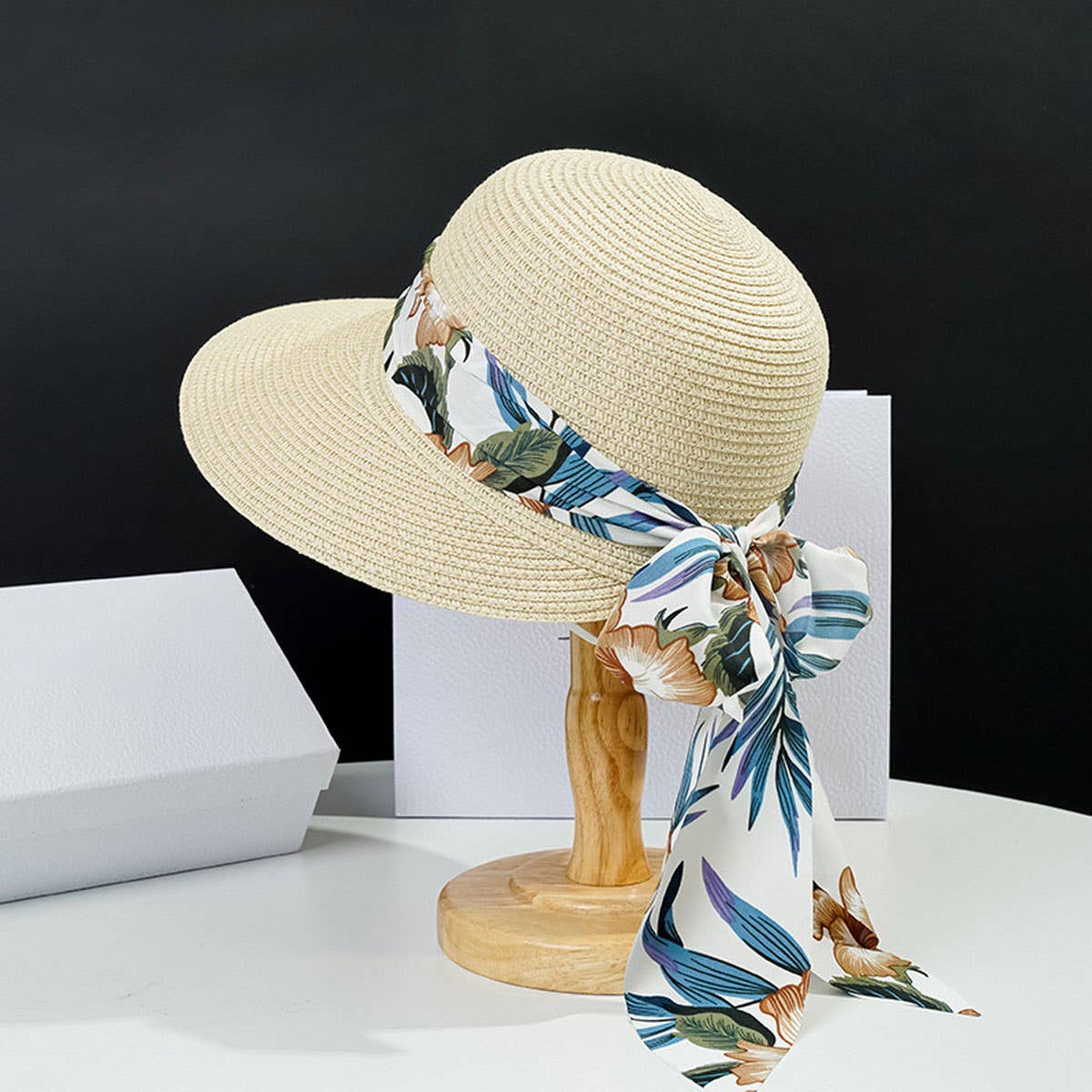 Summer large brim outdoor fashion straw hat_CWAH3405