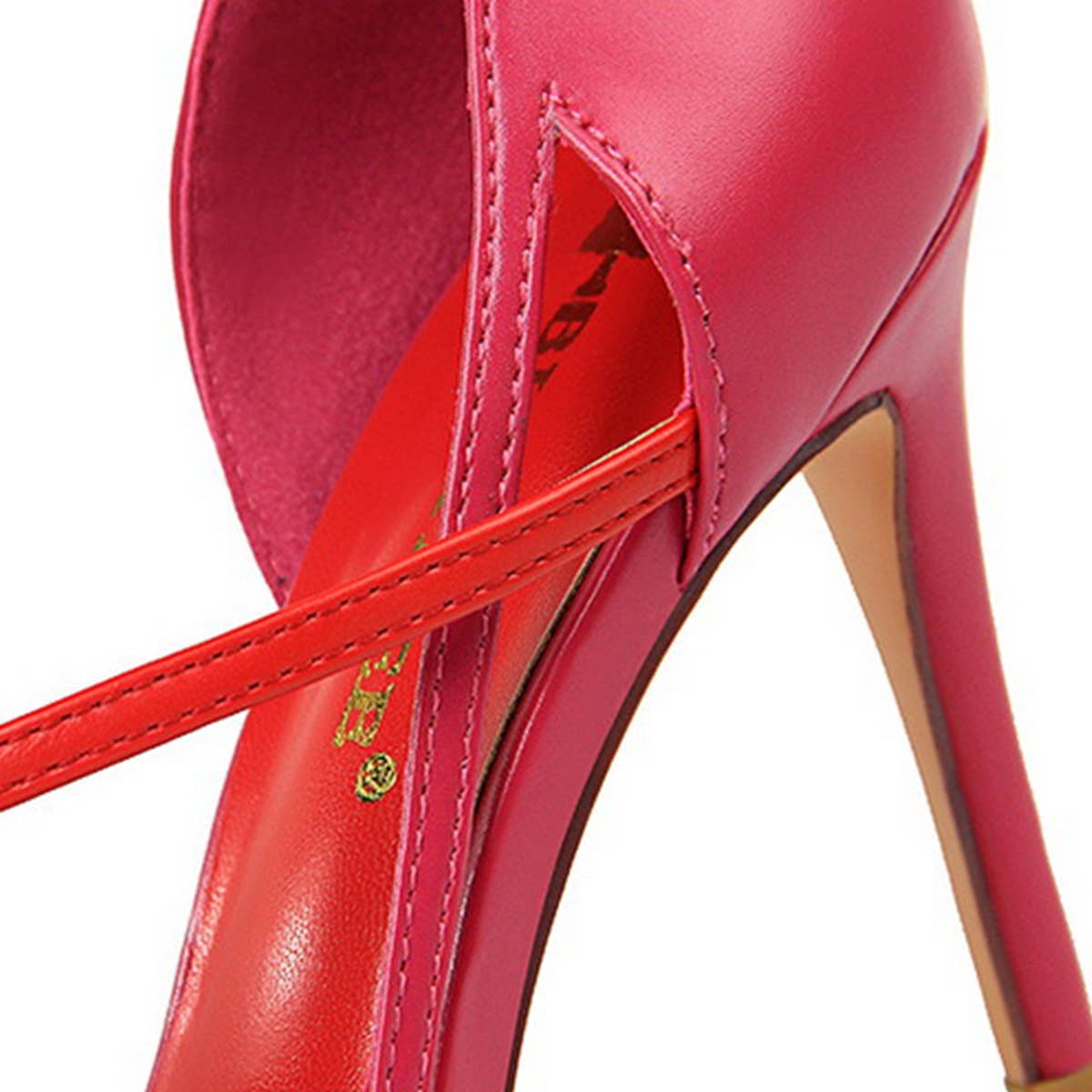 NEW POINTY COLOR MATCHING HOLLOW HIGH HEELS