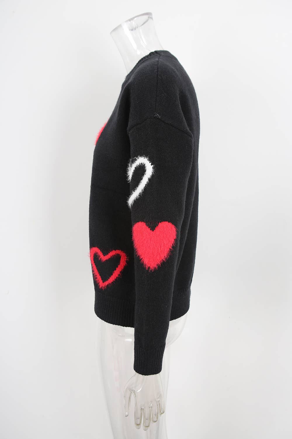 Valentine's day little hearts jacquard sweater