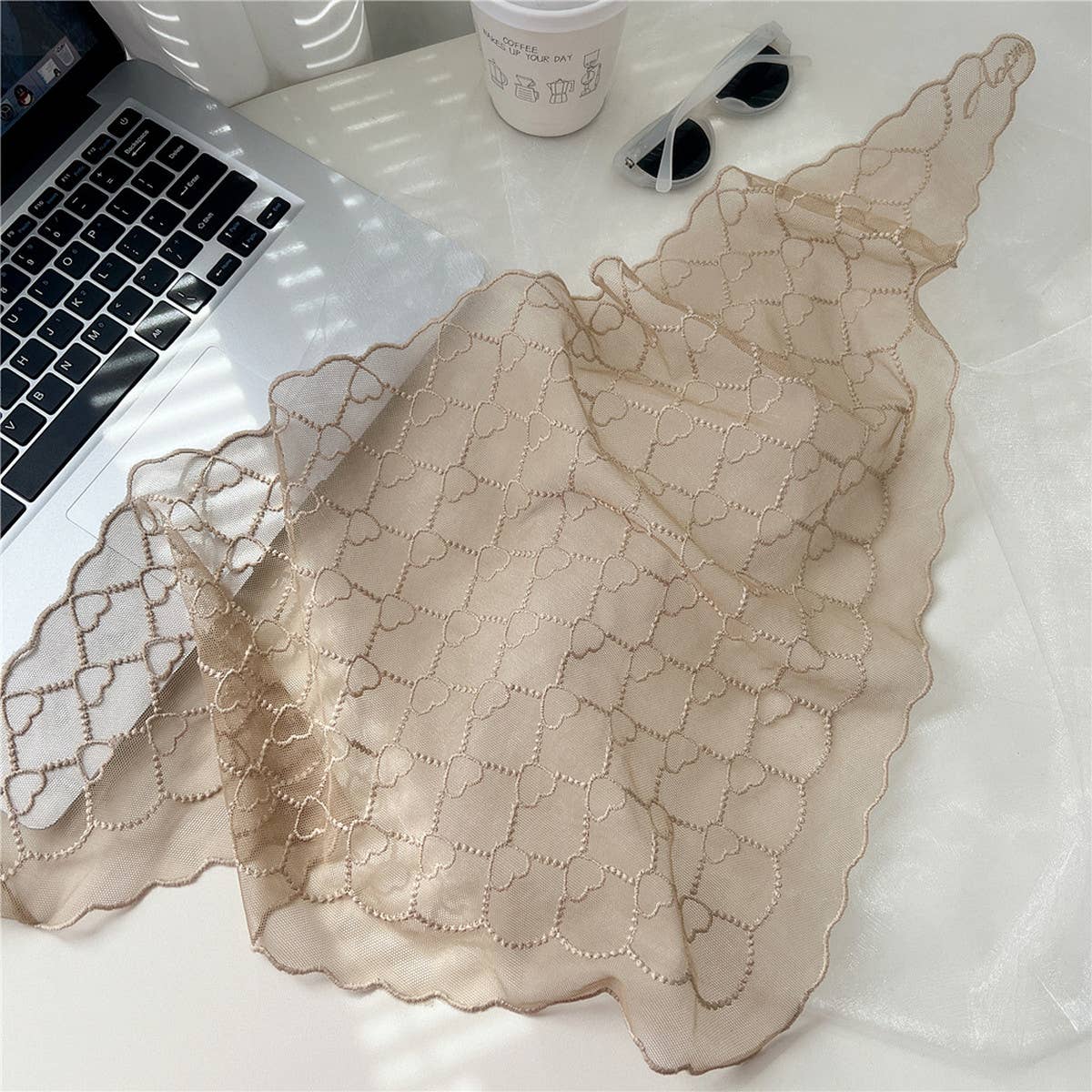 Heart Lace Triangle Scarf-Sun Protection Neck Wrap