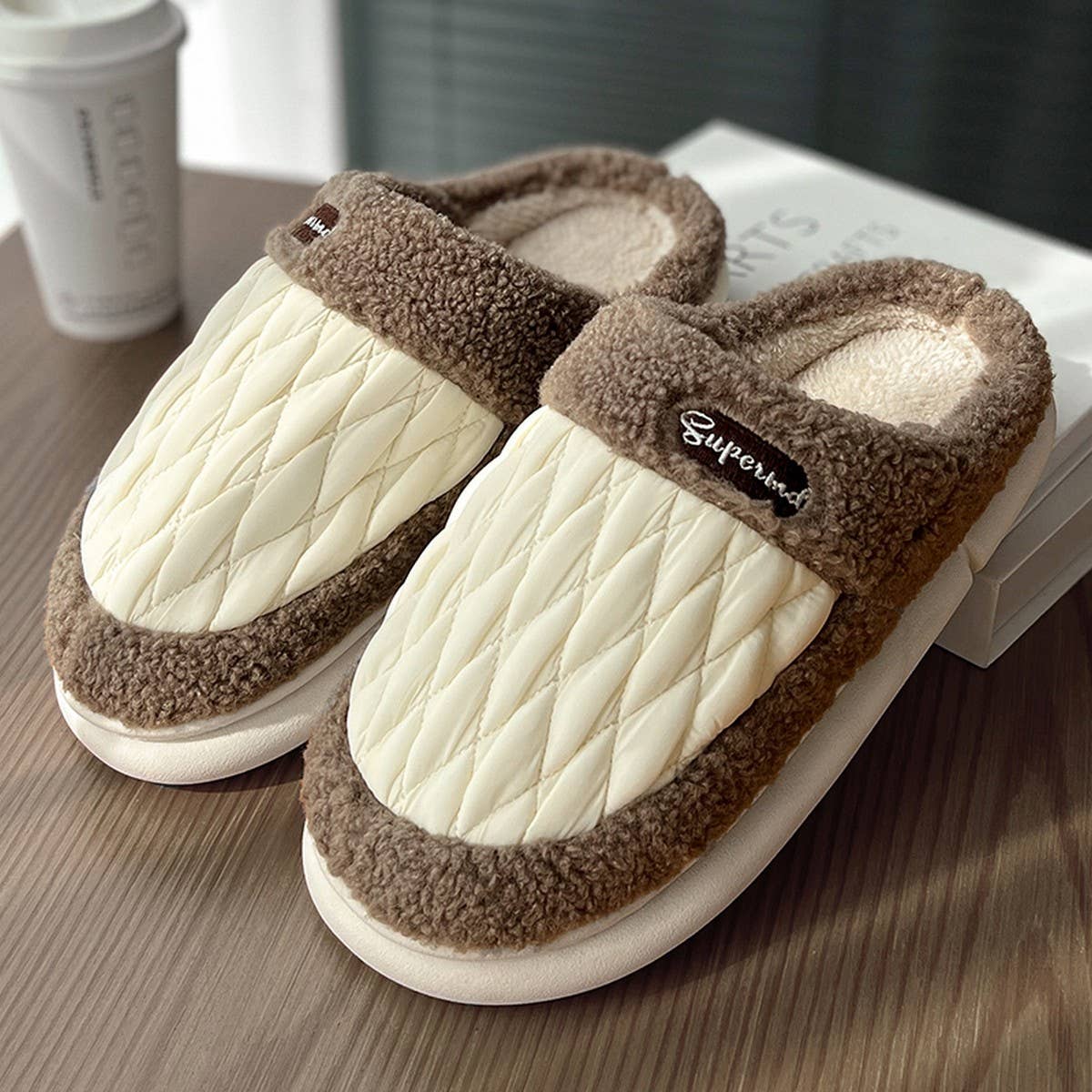 WINTER SLIPPERS WARM CUSHIONED SLIDES HOUSE SHOES_CWSHS0299