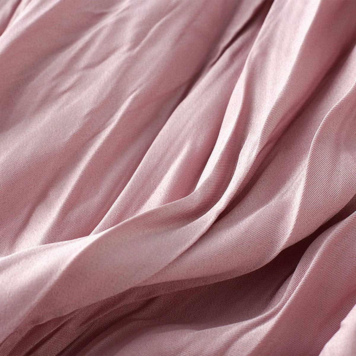 Ruched Pleated A-Line Midi Skirt