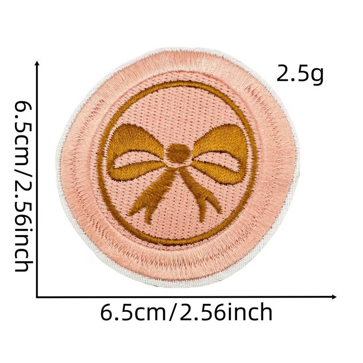 CUTE SOLID COLOR CARTOON BOW EMBROIDERED PATCH