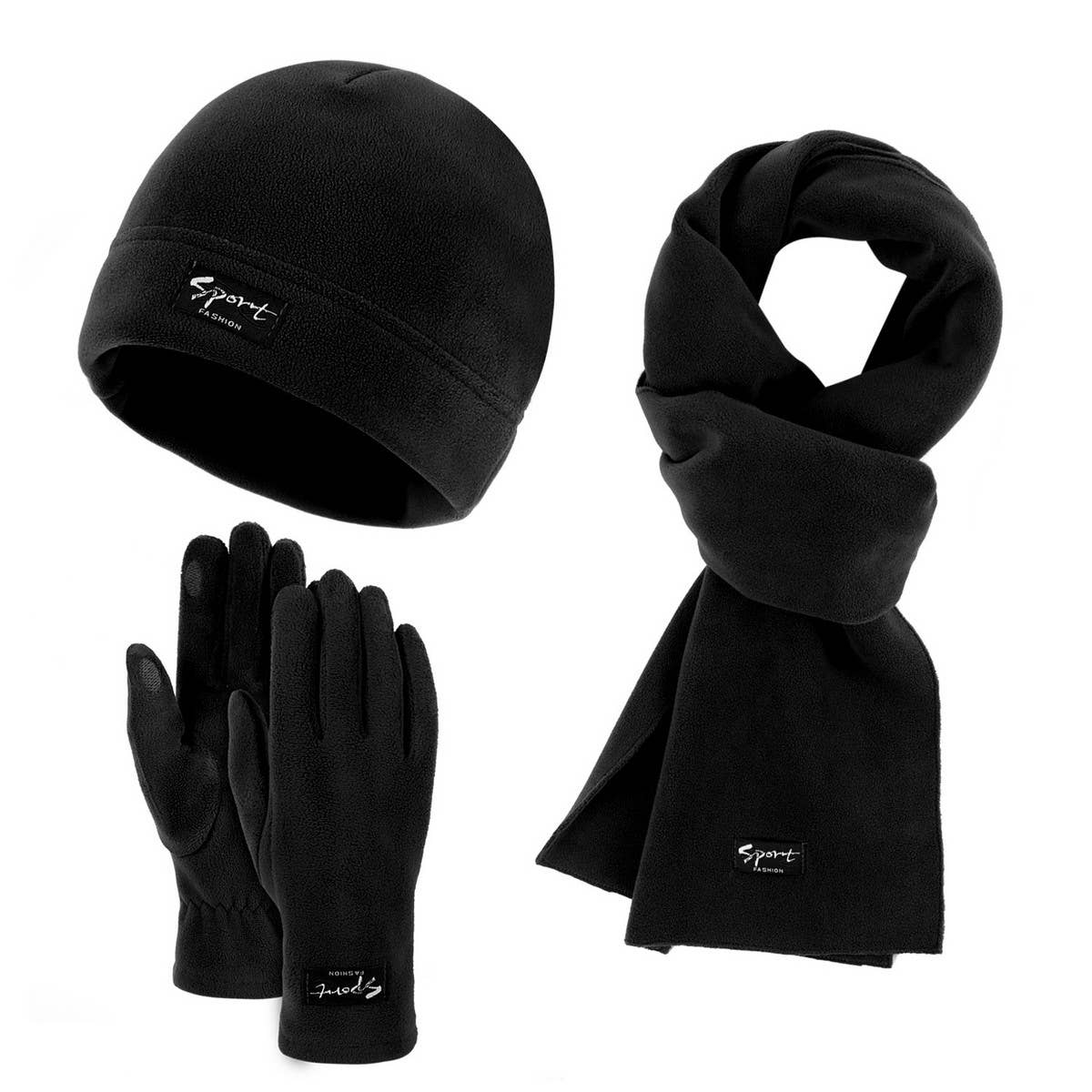 WINTER OUTDOOR COLD-PROOF HAT THREE-PIECE SET