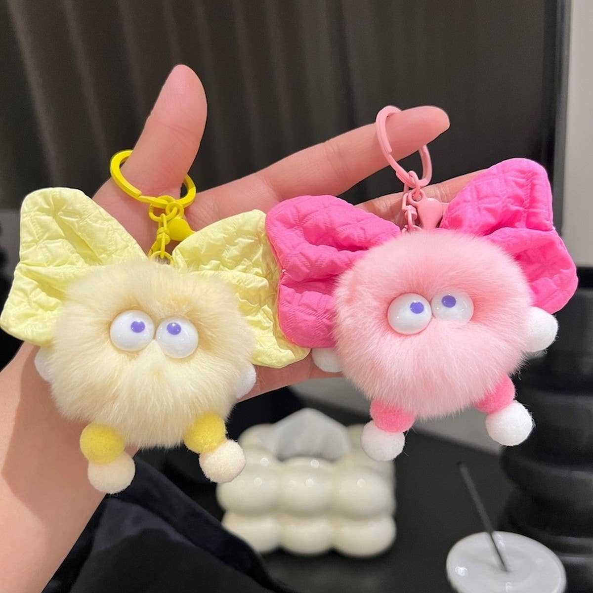 CUTE PLUSH BALL CAR KEYCHAIN BAG PENDANT GIFT