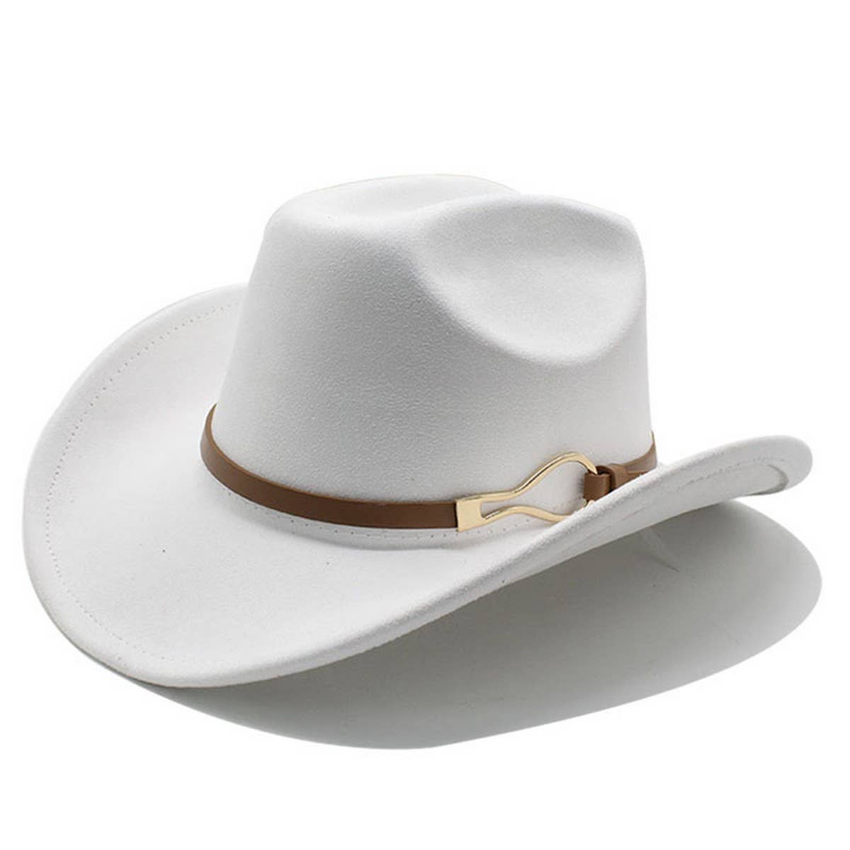 Belt Buckle Western Cowboy Hat Adjustable Brim_CWAH2532