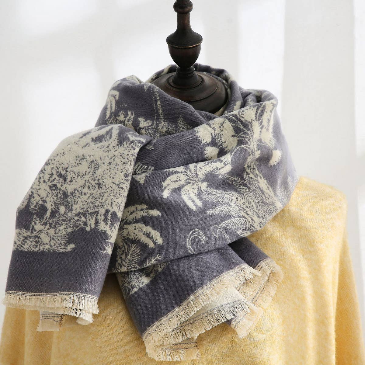 Double-Sided Faux Cashmere Scarf??Warm Shawl