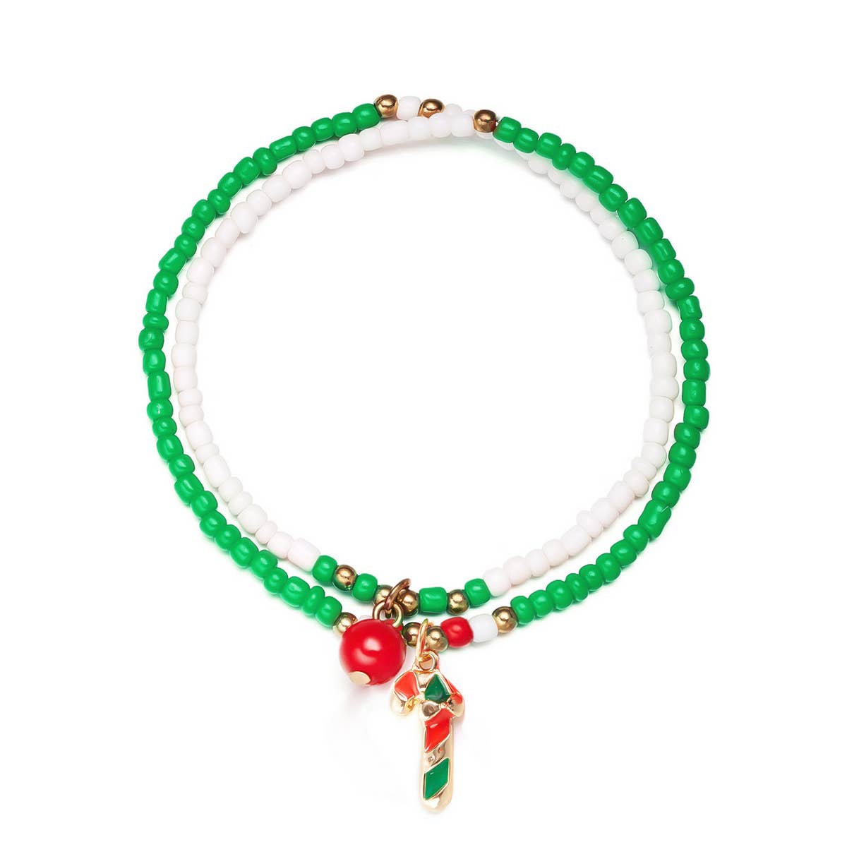 SANTA CLAUS OIL DROP BEADED BRACELET