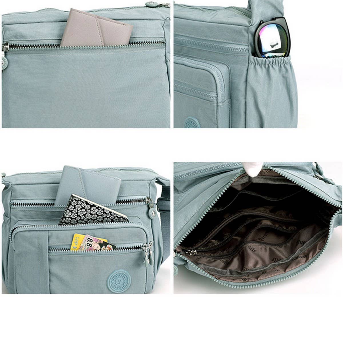 SIMPLE FASHIONABLE NYLON CROSSBODY SHOULDER BAG_CWASC1734