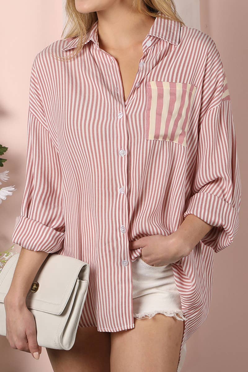 WOMEN FASHION STRIPED SHIRT_CWTSTL717