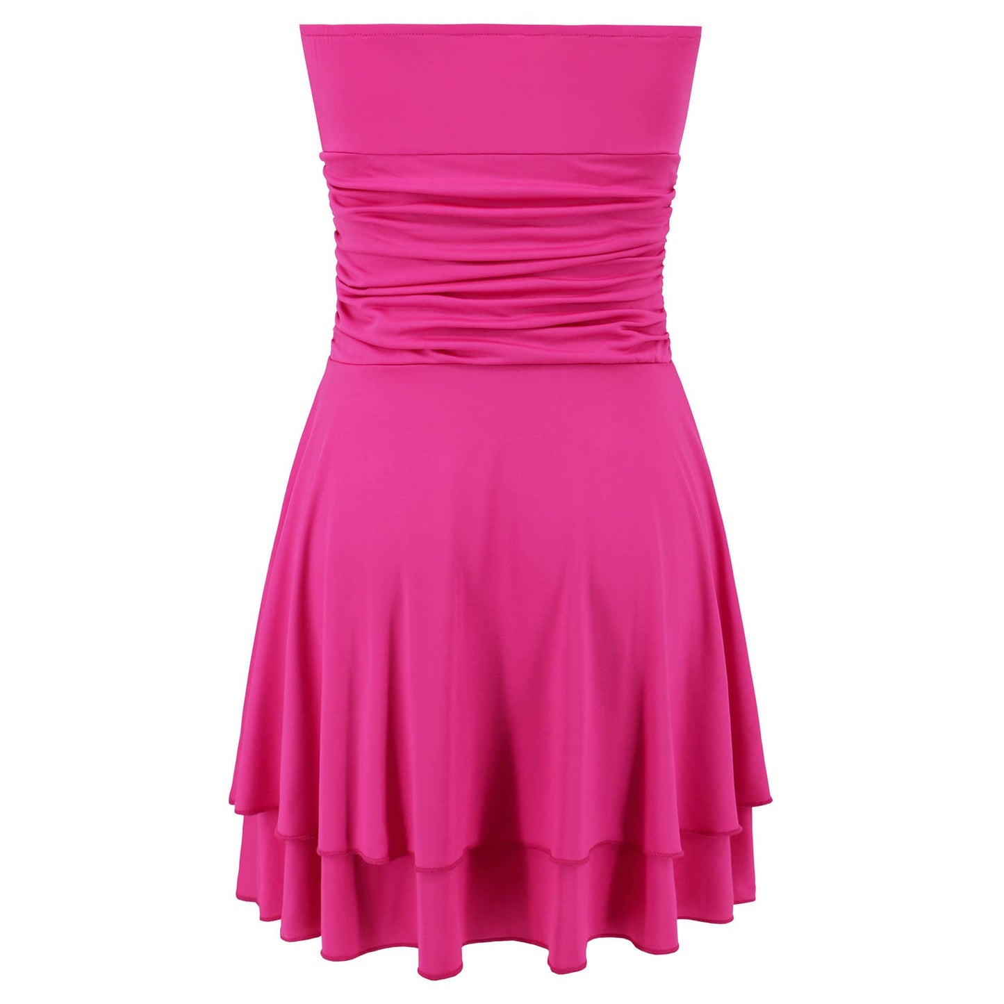 Strapless Ruffle Mini Bodycon Skirt Dress