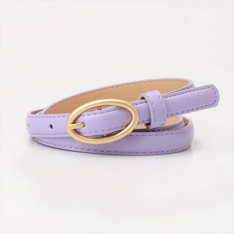 Versatile candy-colored decorated denim belt