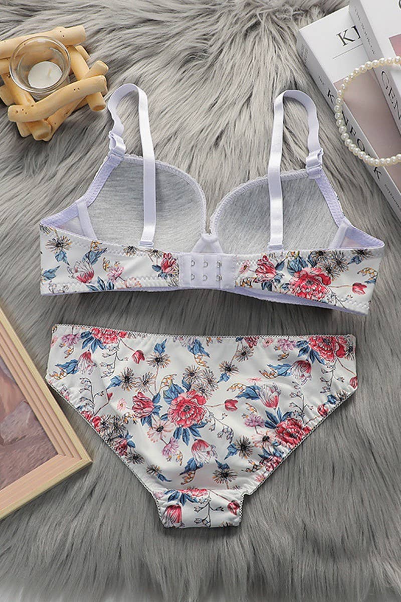 CWMU00278_PRINTED SEXY UNDERWIRE BRA SET
