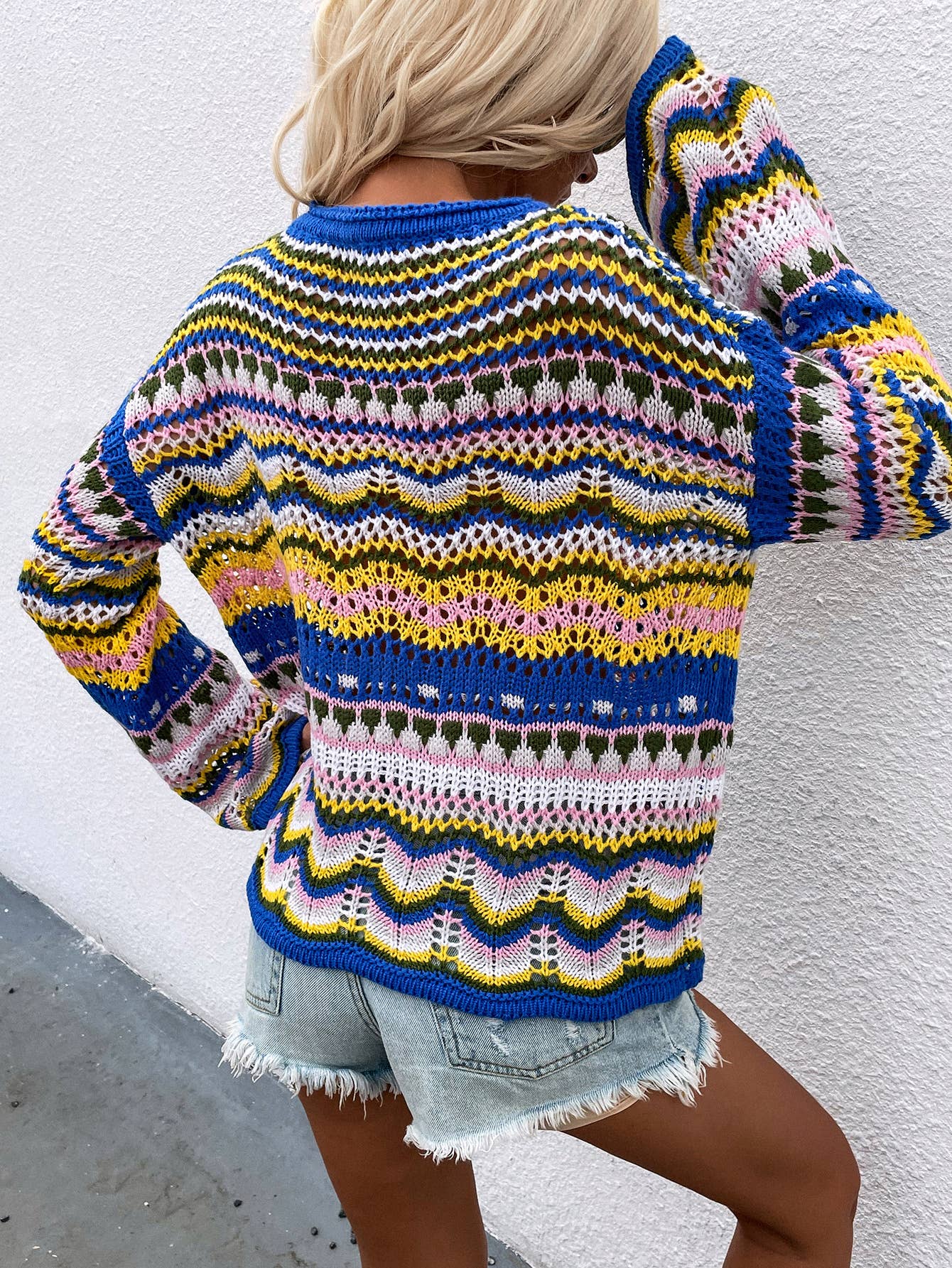 STRIPED CREW-NECK SWEATER IN ALTERNATE COLORS