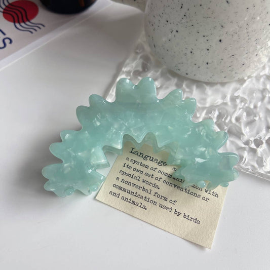 Wavy Flower Acetate Hair Claw, Simple Fresh Clip_CWAHA1328