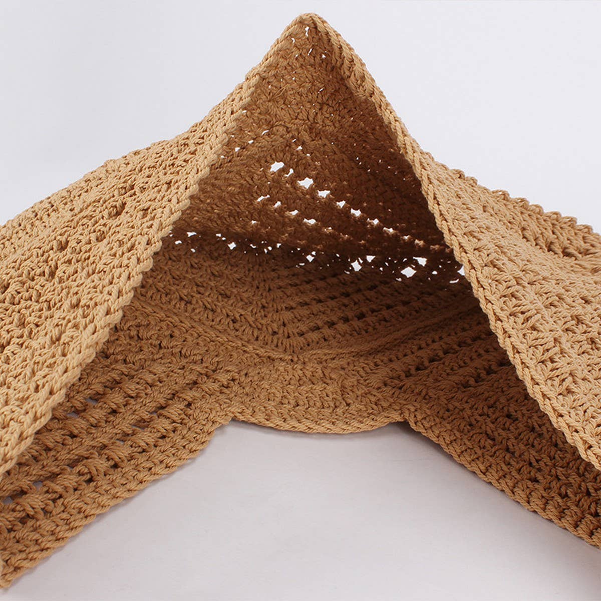 HAND-WOVEN SHOULDER BAG MESH BEACH HOLIDAY BAG_CWAB4677