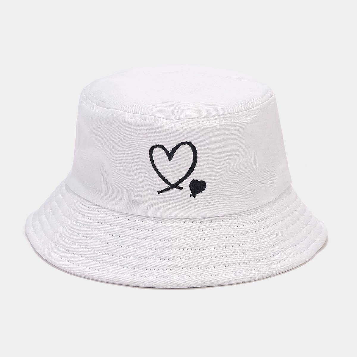 CWAH3173_FASHIONABLE HEART EMBROIDERED BUCKET HAT