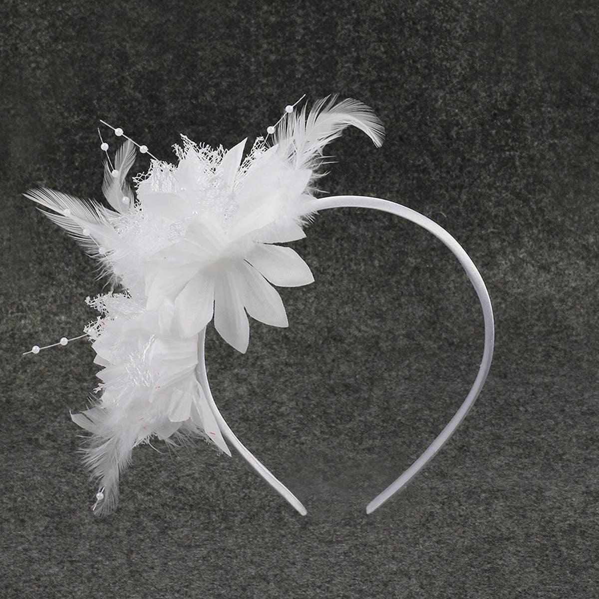 CWAHA07153_FEATHER FLOWER HEADBAND FOR  PERFORMANCE