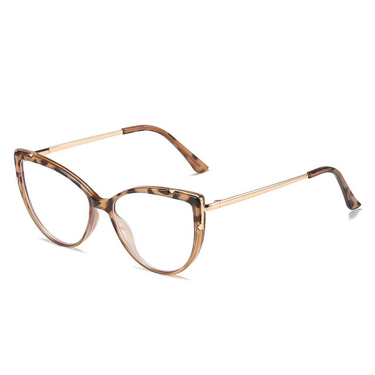 CAT-EYE TR FRAME TEMPLES BLUE LIGHT FLAT GLASSES_CWASG0275