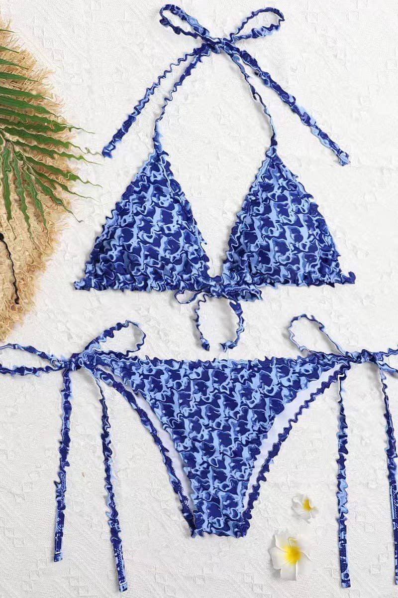CWMW0346_LETTERING BIKINI TWO-PIECE DRAWSTRING SET