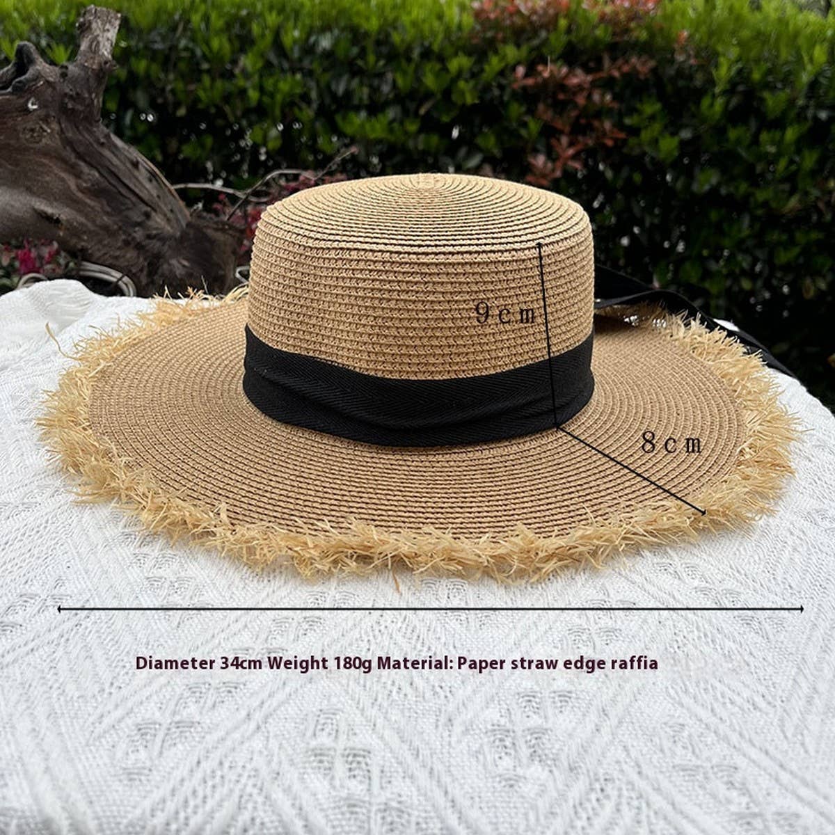 Summer Literary Bow Flat Top Sun Hat_CWAH3392