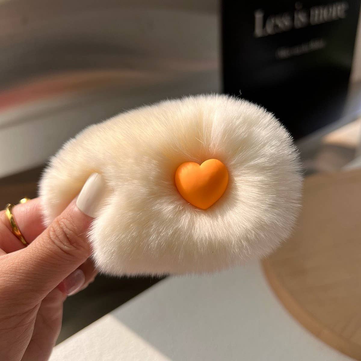 DESIGN PERSONALITY CUTE PLUSH GIRL LOVE HAIR CLIP