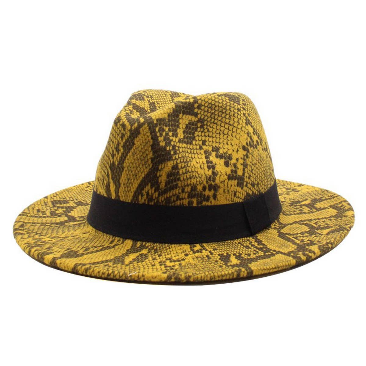 FASHION SNAKE PATTERN WOOLEN JAZZ HAT FELT HAT_CWAH2596