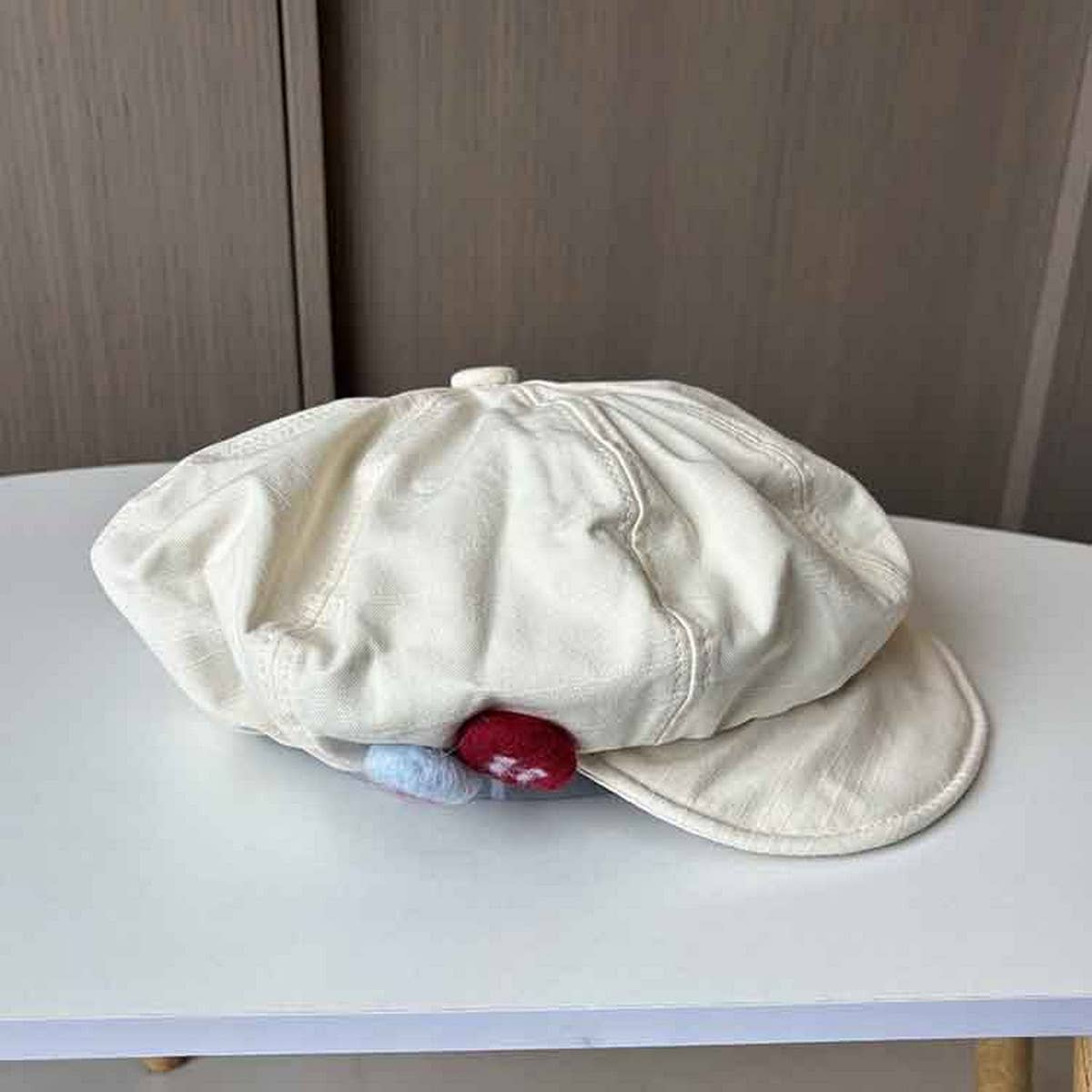 COLOR BUTTON PAINTER ASYMMETRICAL CLOUD BERET_CWAB2900