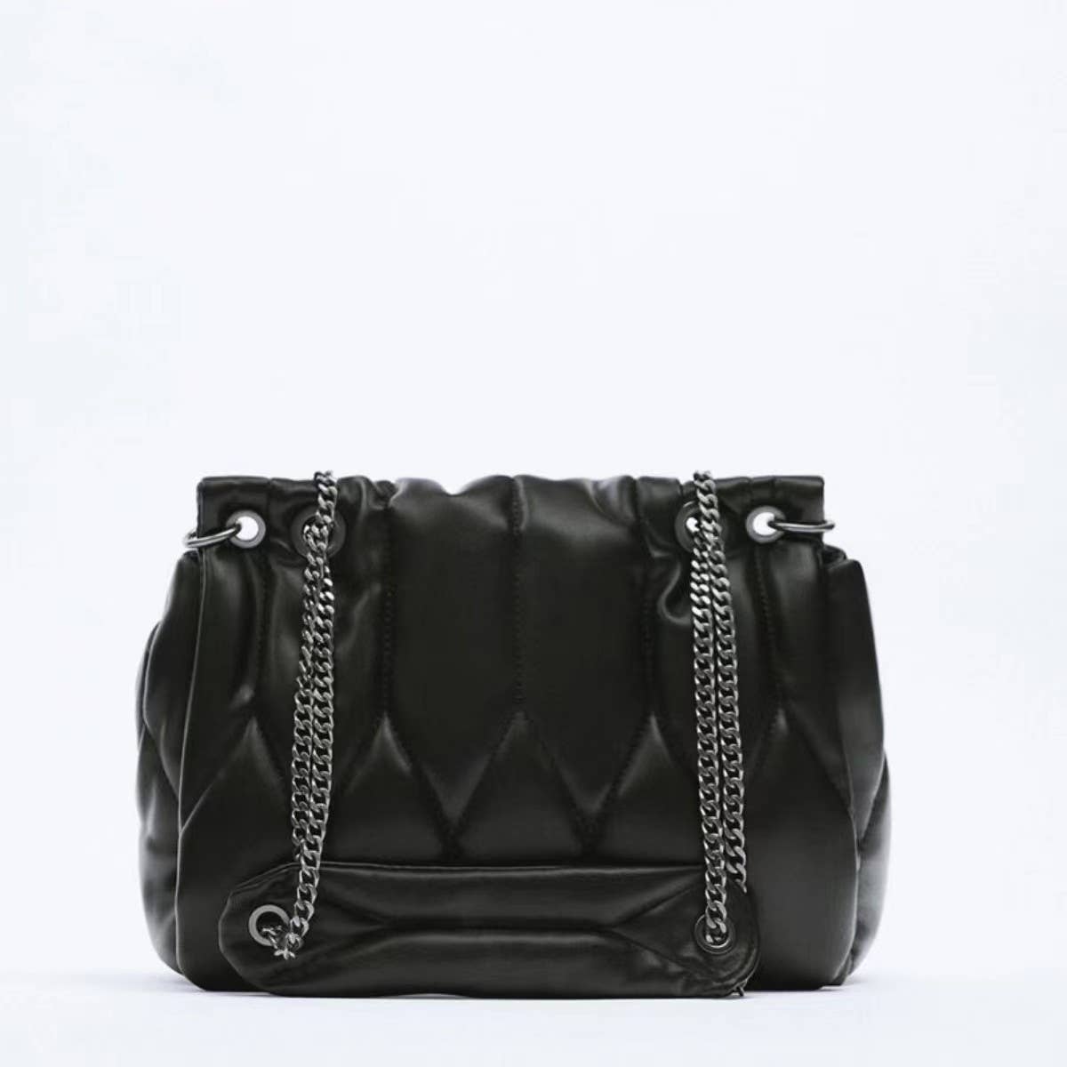 NEW FASHION BLACK CHAIN QUILTED SHOULDER BAG_CWAB3436