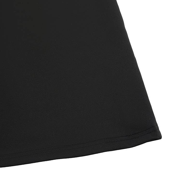 V-neck contrasting color sleeveless dress