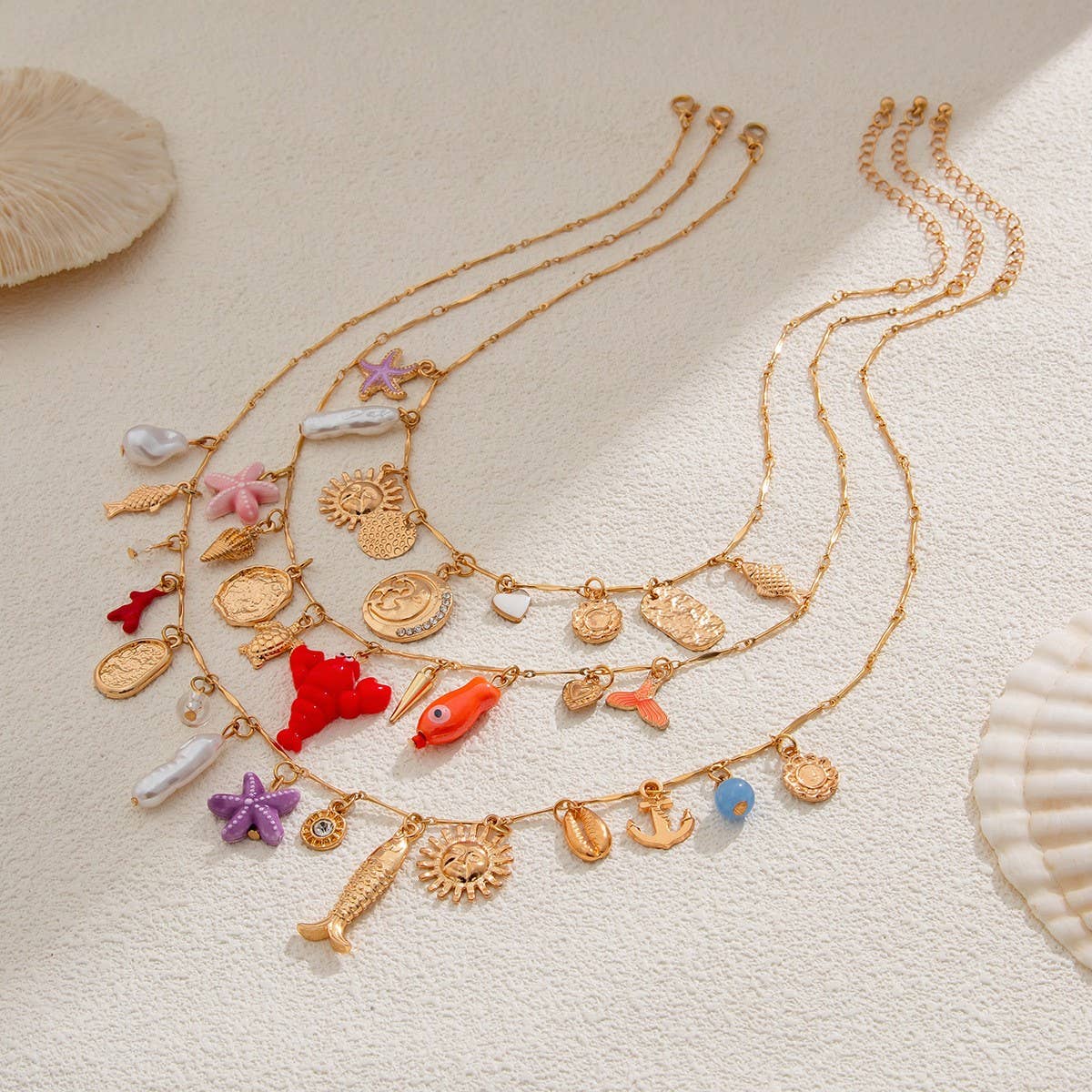 BOHEMIAN HEAVY CHAIN VINTAGE STACKING NECKLACE_CWMM3178