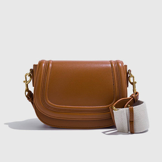 POPULAR WIDE SHOULDER STRAP SADDLE BAG FOR WOMEN_CWAB3421